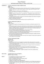 clinical research nurse resume samples