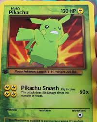 Hulk Pikachu Custom Pokemon Card Pokemon Cards Pokemon Pikachu