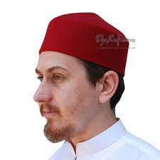 Thekufi Handmade Pointed Top Maroon Faux Felt Kufi Thekufi Hats For Sale Faux Maroon