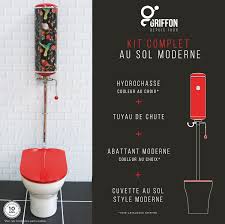 Toilettes Griffon Kit Complet Au Sol Style Moderne Hydrochasse Rouge Passion Et Personnalisation Printaniere Abattant Assor Sol Toilette Design Toilettes