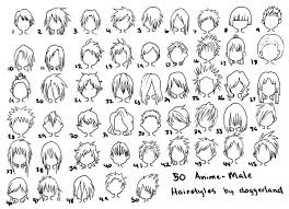 Collection Of Male Anime Hairstyles Drawing Download More
