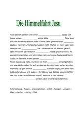 Christi himmelfahrt, in der schweiz und in liechtenstein auffahrt (alemannisch uuffert) genannt, bezeichnet im christlichen glauben die rückkehr jesu christi als sohn gottes zu seinem vater in den himmel. Das Pfingstwunder Und Himmelfahrt 4teachers De