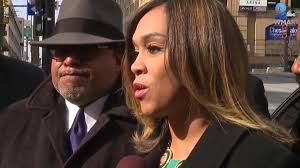 Marilyn Mosby speaks after being processed at Federal Courthouse