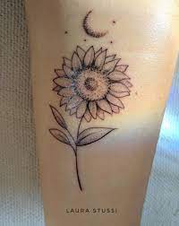 Sunflower Tattoo Sunflower Tattoo Tattoo Ideas Female Sunflower Sunflower And Moon Tattoo