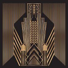Retro Art Deco Style Photography Backdrops Gold Striped Backgrounds Gatsby Theme Birthday Party Back Retro Art Deco Art Deco Wallpaper Art Deco Pattern