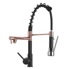 About 45% of these are kitchen faucets, 13 a wide variety of black kitchen faucet options are available to you, such as style, valve core. Gold And Matte Black Kitchen Faucet With Pull Down Sprayer Kitchen Faucet Sink Faucet With Pull Out Sprayer Single Hole Mount Single Handle Copper Kitchen Faucets Champagne Bronze Walmart Com Walmart Com