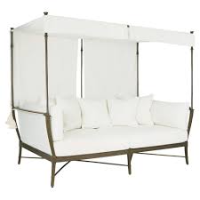 Fill your cart with color today! Jane Modern French White Canopy Metal Outdoor Daybed Outdoor Daybed Daybed Canopy Modern Patio Furniture