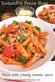 Penne rosa pasta with shrimp. Penne Rosa Instant Pot Creamy Tomato Pasta Profusion Curry