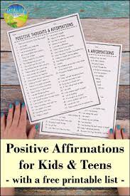 101 Positive Affirmations For Kids Positive Affirmations For Kids Affirmations For Kids Positive Self Talk