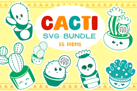 Download Cacti Bundle 15 Items Graphic By Tatiana Cociorva Creative Fabrica PSD Mockup Templates