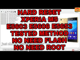 Hard Reset Sony Xperia M5 E5603 E5606 E5633 E5653 New Method Remove Password Pattern Gmail Youtube