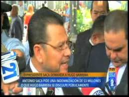 Expresidente Saca demanda a Hugo Barrera 01