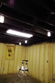 Click to read how to paint your own ceiling. Basement Ceilings Painted Black A Spray Painting Job From Hell