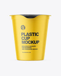 Psd Mockups Plastic Cup Sour Cream Psd Mockup Yellowimages