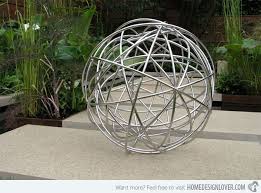 20 Smartly Designed Modern Spherical Garden Sculptures Home Design Lover Garden Spheres Contemporary Garden Furniture Contemporary Garden