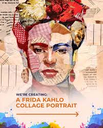Collage Art Workshop: Create Your Own Frida Masterpiece Unleash your  creativity at Joons Art Bar's Collage Art Workshop, where we'll guide you  through crafting a stunning mixed-media portrait of Frida Kahlo. Date:  Friday,