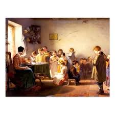 Old Country School Painting Fine Art Postcards Zazzle Com School Painting Painting Teacher Country School