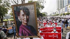 Myanmar's junta leader min aung hlaing says. Myanmar Coup Aung San Suu Kyi Appears In Court To Face Fresh Charges Bbc News