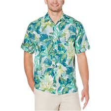 Cubavera Mens Tropical Button Up Shirt Mens Apparel Free