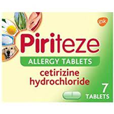Piriteze Antihistamine Allergy Relief Tablets Cetrizine 30s Amazon Co Uk Health Personal Care In 2020 Allergy Tablets Allergy Relief Allergies