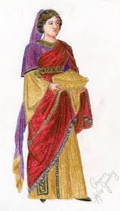 Women S Fashion Was Rich With Jewels Late Byzantine Dress Was More Body Covering With Long Sleeves And Long H Byzantine Fashion Byzantine Evolution Of Fashion