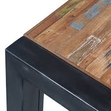 Table de salle à manger carrée 110 x 100 centimètres. Table A Manger Carree Bois Et Metal Lombock Kha Home Design