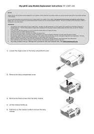 In3138hd Lamp Replacement Guide Lamp Replacement Guide