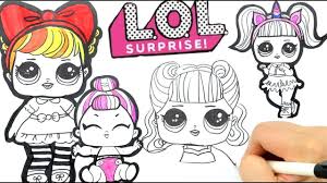 How To Draw Lol Dolls Learn English With Lol Dolls Drawing Coloring Doll Drawing Lol Dolls Easy Drawings