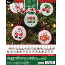 Counted cross stitch letter patterns for christmas ornaments. Shop Plaid Bucilla Seasonal Counted Cross Stitch Ornament Kits Christmas Minis 86672 86672 Plaid Online