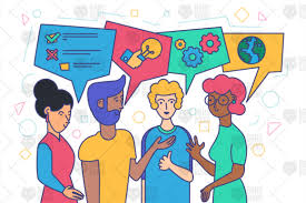 Svg's animation elements were developed in collaboration with the w3c synchronized multimedia svg is a host language in terms of smil animation and therefore introduces additional constraints. Diverse People Discussion And Business T Graphic By Barsrsind Creative Fabrica