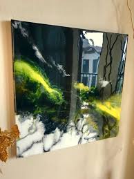 Black And White Oil Paintings On Canvas Resin Artwork On Canvas 20x20 Black White And Yellow Painting Abstract Acrylic Artwork To Make This Artwork I Resin Art Painting Pouring Art Abstract Painting