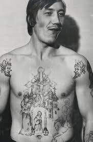 The tattoos on this inmate mimic those of higher ranking criminals. The Coded World Of Russian Criminal Tattoos 1960 1990 Rare Historical Photos
