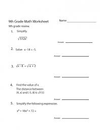 Grade 9 Math Worksheets Printable Free 9th Grade Math Math Worksheets Math Worksheet