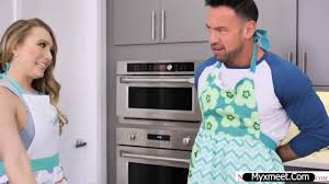 AJ Applegate kitchen interracial fuck