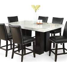 Unfortunately, there are also some drawbacks brought by marble top dining table. Camilla White Marble Top Rectanglular Counter Height Dining Table Cm420wt540pb