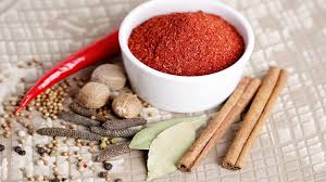 Schale Gewurzmischung Zimtstangen Muskatnusse Chillischote Lebensmittel Lebensmittel Essen Hunde Futter