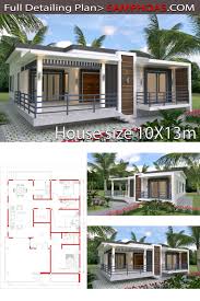 Sketchup Home Design Plan 10x13m Samphoas Plan Bungalow House Plans Bungalow House Design Home Building Design