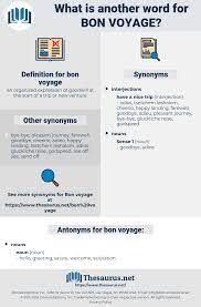 Synonyms For Bon Voyage Thesaurus Net