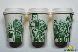 Parody Artist Draws On Starbucks Cups Turns Mermaid Into Different Characters Designtaxi Com Starbucks Cup Art Starbucks Cups Starbucks Coffee Cups