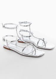 Silver deals buckle sandals