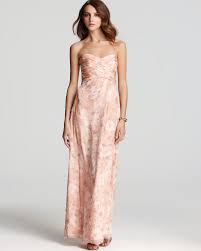 Amsale Strapless Gown Printed Women Bloomingdale S Wedding Attire Guest Prom Dress Pattern Bridesmaid Dresses