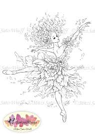 Warm up your imagination and color nicely this girl dancer performing a. Digital Stamp Ballet Flower Ballerina Graceful Dancer In Etsy In 2021 Digital Stamps Fairy Coloring Art Coloring Pages
