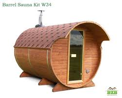 Difference between home sauna & steam room 2 Room Barrel Sauna Kit W34 Sauna Heater Included Bzb Cabins