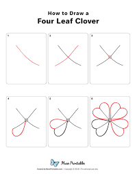 Four leaf clover drawing filofax elementary art lesson plans drawing prompt drawing sketches doodles four leaves st patrick's day crafts kids crafts. How To Draw A Four Leaf Clover