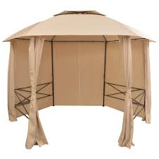 Vrtni šotor / paviljon z zavesami šestkoten 360x265 cm | ACEMACE