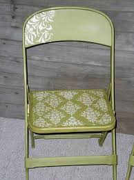 Jenny Ashley S Redos Damask Chairs Folding Chair Makeover Folding Chair Painted Folding Chairs