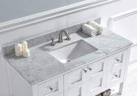 Choose from a wide selection of great styles and finishes. Woodbridge 49 Single Bathroom Vanity Top In Carra White With Sink And Faucet Reviews Wayfair