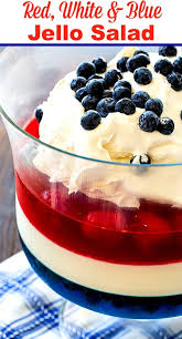 Treat your guests to an easy, sweet and refreshing dessert to celebrate memorial day or fourth of july! Red White Blue Jello Salad Spicy Southern Kitchen