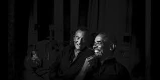 Furthermore, his hair color is salt & pepper and his eye color is dark brown. Bruce Springsteen And Barack Obama Launch New Podcast On Spotify Listen Pitchfork