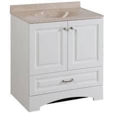Glacier Bay Lancaster 30 In Vanity In White With Colorpoint Vanity Top In Maui Lc30p2mcom Wh The Home Depot